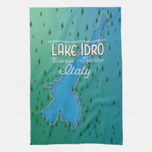Linge De Cuisine Affiche de voyage du lac Idro Italie