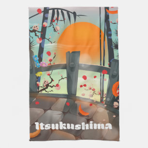 Linge De Cuisine Affiche de voyage Itsukushima Japon