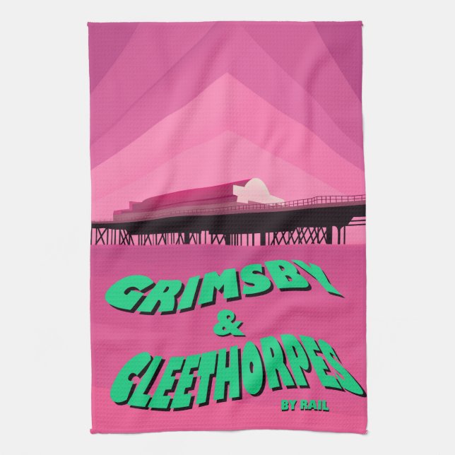 Linge De Cuisine Affiche de voyage pour la jetée de Grimsby & Cleet (Vertical)