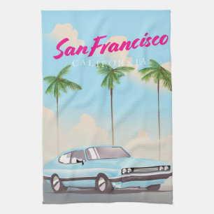 Linge De Cuisine Affiche de voyage San Francisco California Tropica