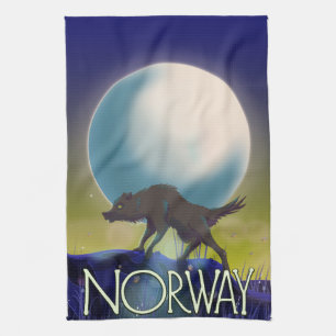 Linge De Cuisine Affiche du loup de Norvège