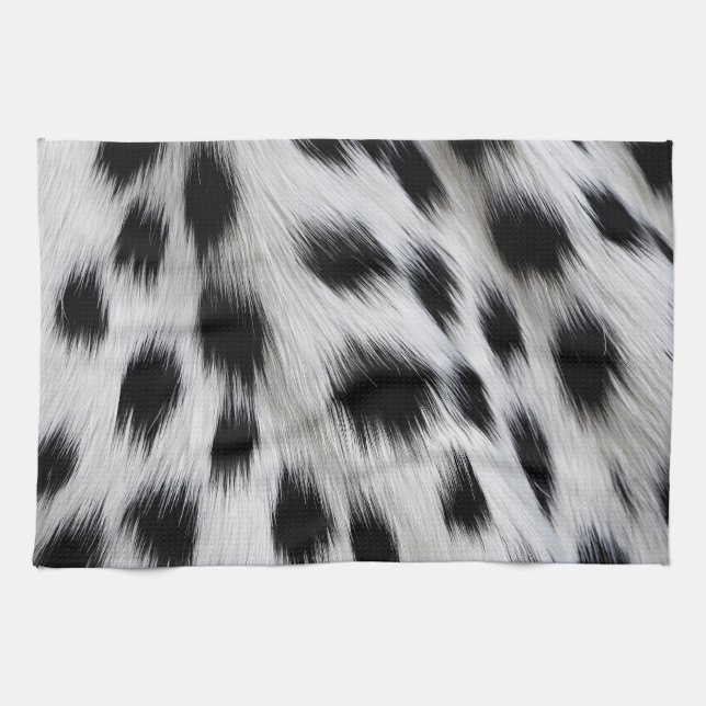 Linge De Cuisine Affiche élégante à motif faux fourrure dalmate (Horizontal)