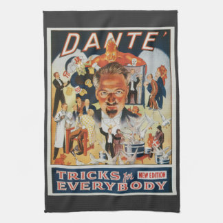 Linge De Cuisine Affiche Magique Vintage, Dante le Magicien