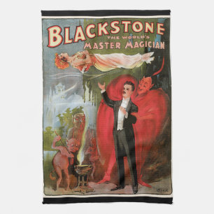 Linge De Cuisine Affiche Magique Vintage, Grand Magicien Blackstone