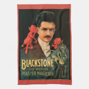 Linge De Cuisine Affiche Magique Vintage, Grand Magicien Blackstone