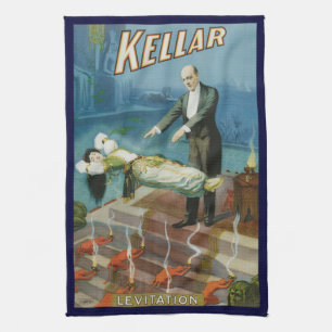 Linge De Cuisine Affiche Magique Vintage, Magicien Harry Kellar