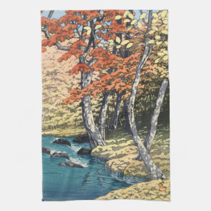 Linge De Cuisine Affiche Shin-hanga de l'érable rouge japonais de r