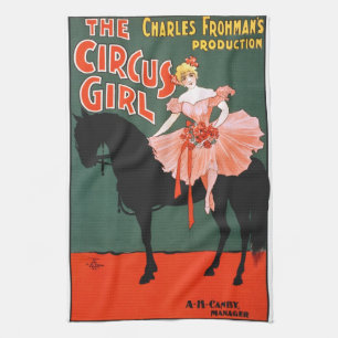 Linge De Cuisine Affiche vintage d'arts du spectacle la fille de