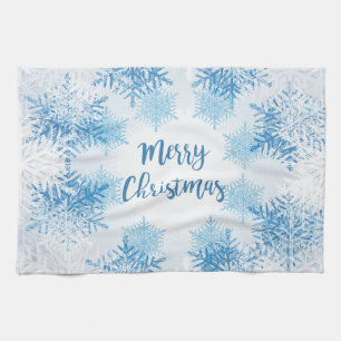 Linge De Cuisine AFFICHER FLAKES MOTIF Joyeux Noël