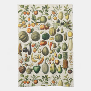 Linge De Cuisine Affiches de fruits botaniques vintage françaises