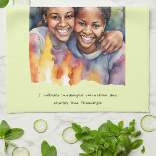 Linge De Cuisine Affirmation positive de l'amitié