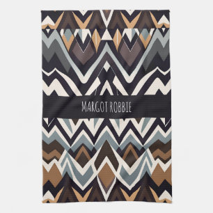 Linge De Cuisine Africain Marocco Triangle Motif Brown géométrique