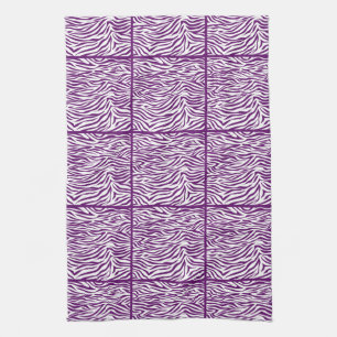 Linge De Cuisine African Violet Safari Zebra, design carrelé