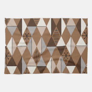 Linge De Cuisine Age atomique Art Diamonds Café Brown