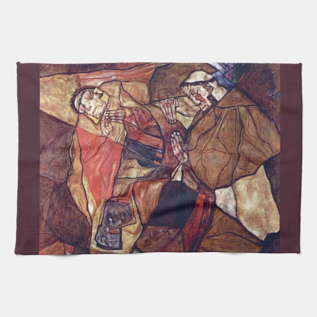 Linge De Cuisine Agony, La lutte contre la mort par Egon Schiele (Horizontal)