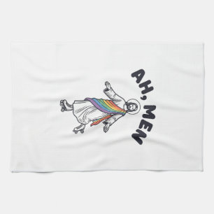 Linge De Cuisine Ah Men Roller Skating Foi Vector Design_1