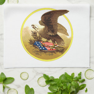 Linge De Cuisine Aigle américain en vedette vintage