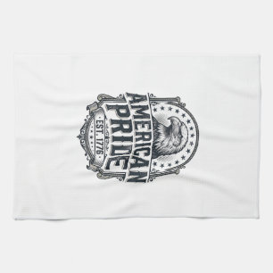 Linge De Cuisine Aigle de fierté américaine Chemise patriotique vin