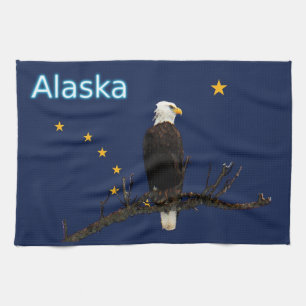 Linge De Cuisine Aigle Et Drapeau De L'Alaska