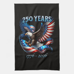 Linge De Cuisine Aigle et drapeau patriotiques 250 ans 1776-2026