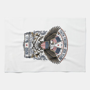 Linge De Cuisine Aigle Patriotique 250 Ans Vintage Liberté