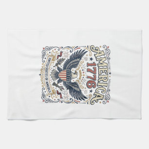 Linge De Cuisine Aigle Vintage Amérique 1776 Patriotique