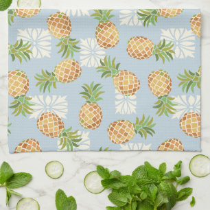 Linge De Cuisine Aiguille bleu doux