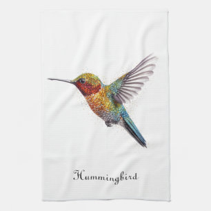 Linge De Cuisine Ailes Arc-en-Ciel : Art vibrant de colibri, person