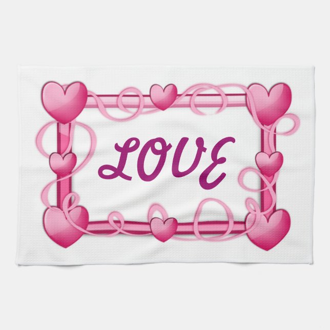 LINGE DE CUISINE AIMER LES COEURS (Horizontal)