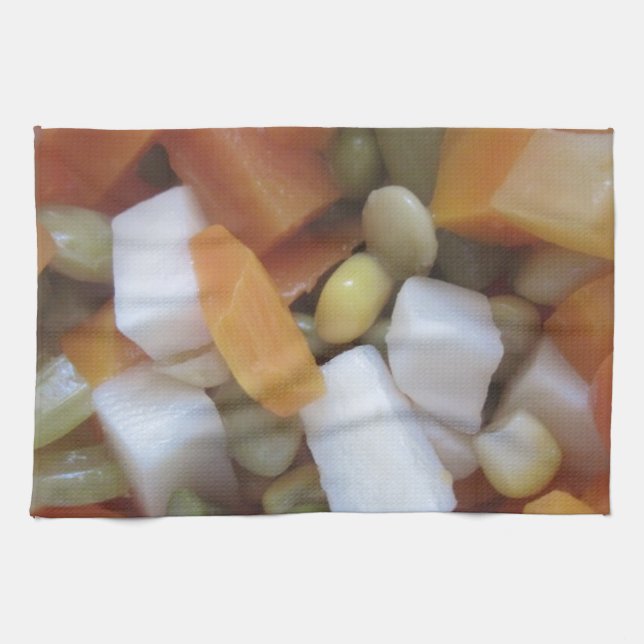 Linge De Cuisine Aimer les légumes mixtes (Horizontal)