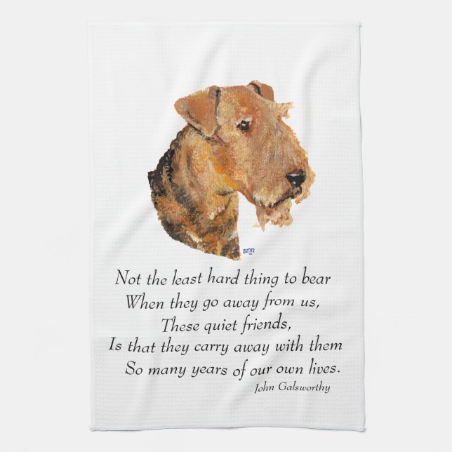 Linge De Cuisine Airedale, Welsh, Lakeland Terrier Souvenir (Vertical)