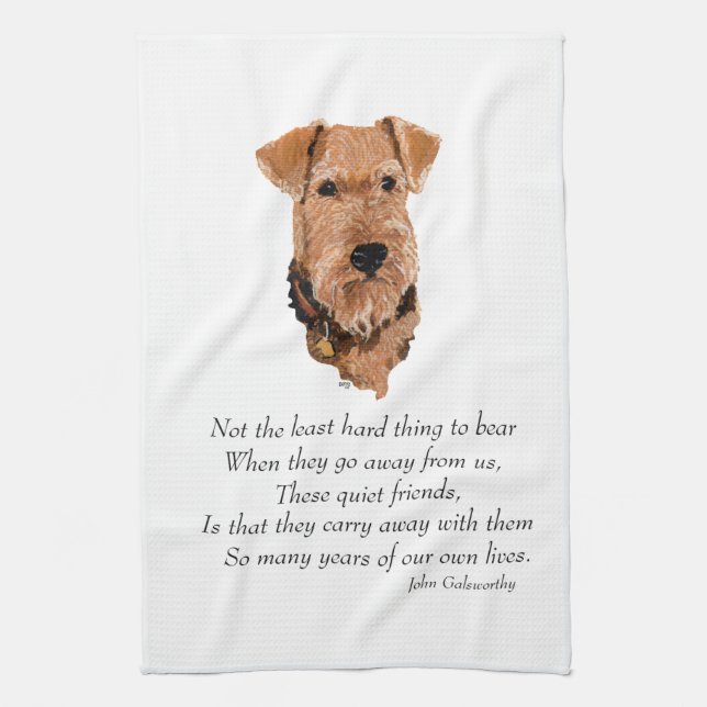 Linge De Cuisine Airedale, Welsh, Lakeland Terrier Souvenir (Vertical)