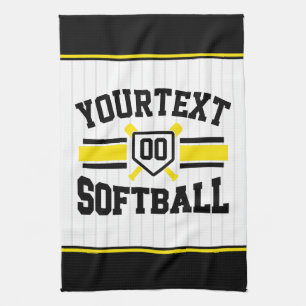 Linge De Cuisine AJOUT PERSONNALISÉ NOM Softball Player Varsity Tea