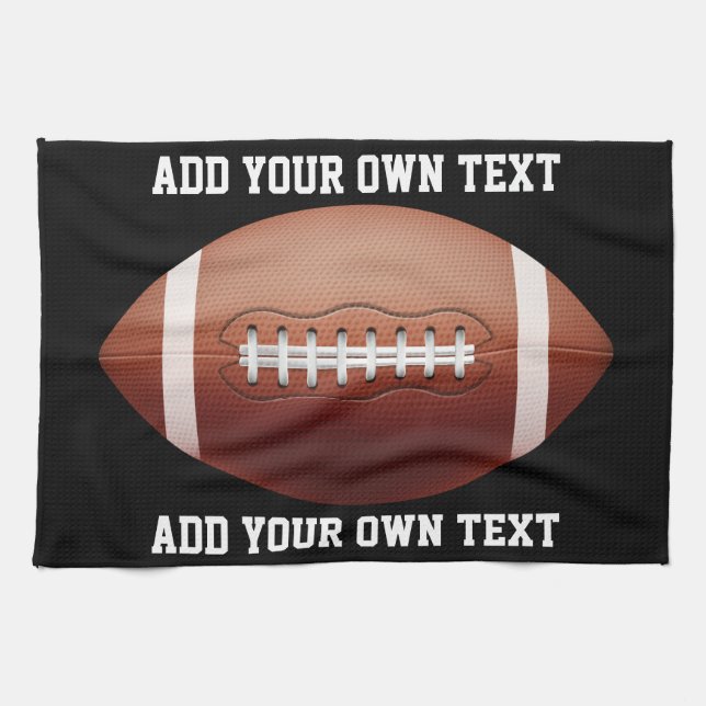 Linge De Cuisine Ajouter du texte sur l'oreiller de football (Horizontal)