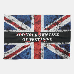 Linge De Cuisine Ajouter votre texte sur le drapeau anglais Jeu d'o