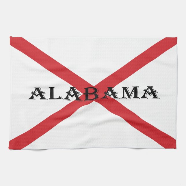 Linge De Cuisine Alabama et drapeau ktcnt (Horizontal)