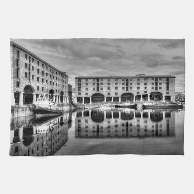 Linge De Cuisine Albert Dock Liverpool Réflexions (Horizontal)