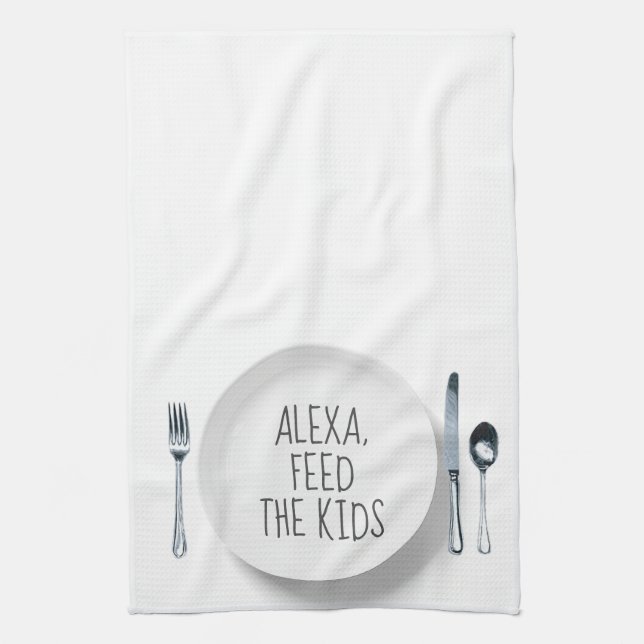 Linge De Cuisine Alexa Command Humor on White (Vertical)