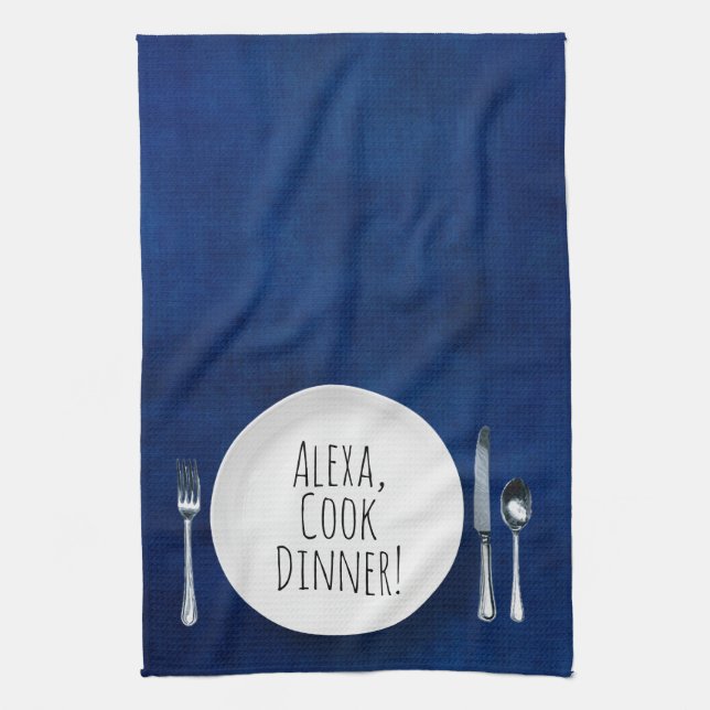 Linge De Cuisine Alexa Command humoristique pour un dîner de cuisin (Vertical)