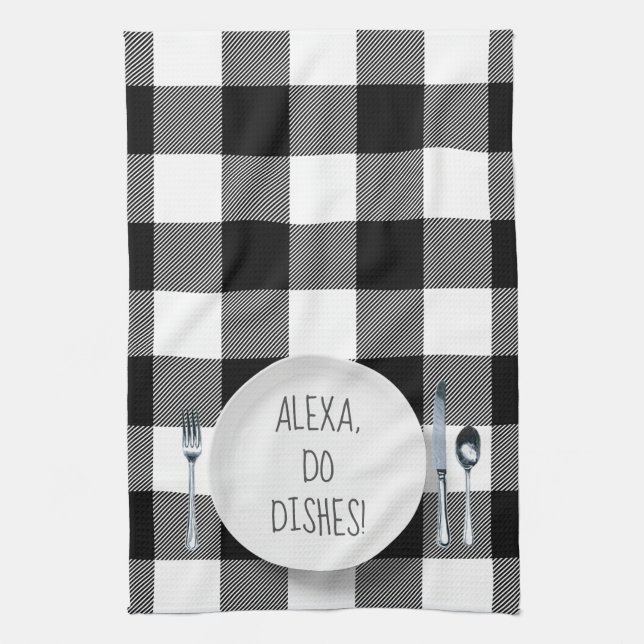 Linge De Cuisine Alexa Command humour pour faire des plats (Vertical)