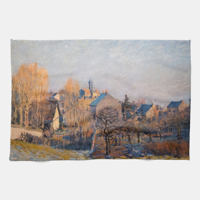 Linge De Cuisine Alfred Sisley - Frosty Morning à Louveciennes (Horizontal)