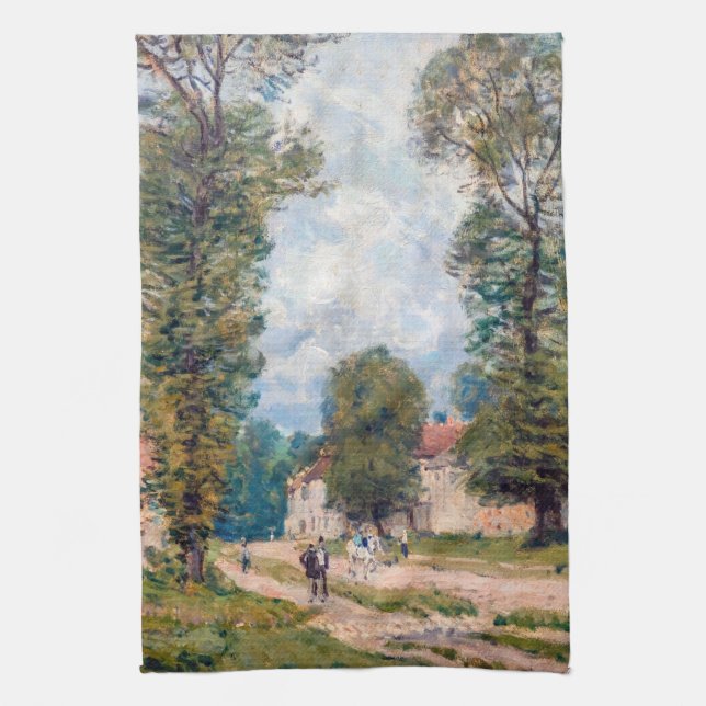 Linge De Cuisine Alfred Sisley - La route de Versailles (Vertical)