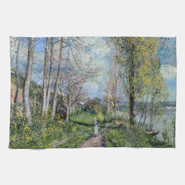 Linge De Cuisine Alfred Sisley - Les bords de Seine à By (Horizontal)