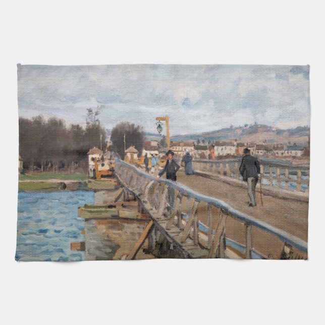 Linge De Cuisine Alfred Sisley - Passerelle d'Argenteuil (Horizontal)