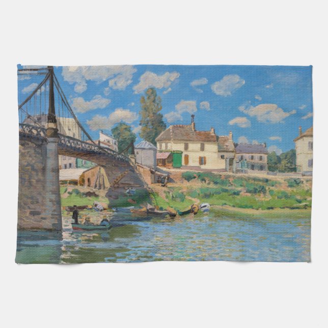 Linge De Cuisine Alfred Sisley - Pont à Villeneuve-la-Garenne (Horizontal)