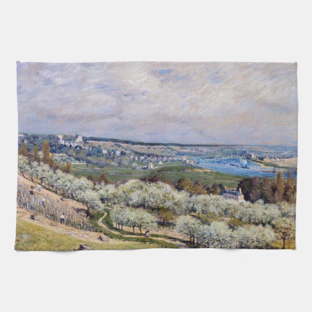 Linge De Cuisine Alfred Sisley - Terrasse à Saint-Germain, Printemp (Horizontal)