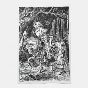 Linge De Cuisine Alice au Pays des Merveilles Chevalier Blanc Vinta