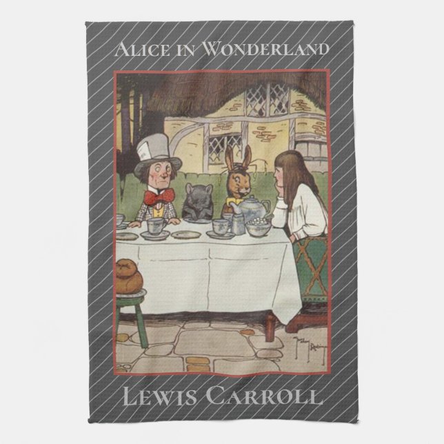 LINGE DE CUISINE ALICE IN WONDERLAND, LEWIS CARROLL CLASSIQUE NOVEA (Vertical)