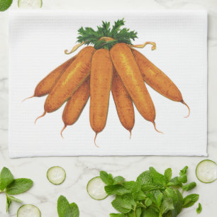 Linge De Cuisine Aliments Anciens, Bouquet de Carottes Biologiques 
