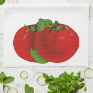 Linge De Cuisine Aliments Anciens, Tomate Rouge Mûre Héritée Biolog